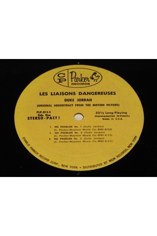 Les Lıaısons Dangereuses - Duke Jordan - Soundtrack 33 LP Albüm