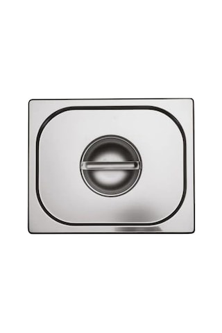 Mutfak 1/2 Gastronom Küvet Paslanmaz Çelik Kapak 32.5 26 Cm