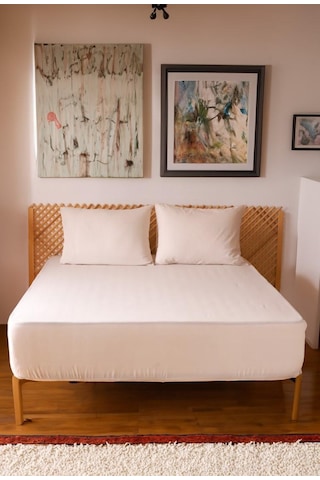 Moosh Çift Kişilik Lastikli Çarşaf Takımı Krem