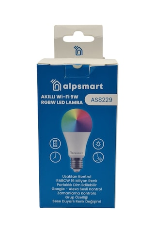 Alpsmart As8229 Cw Akıllı Wifi Led Lamba Tuya Destekli Ampül 9w
