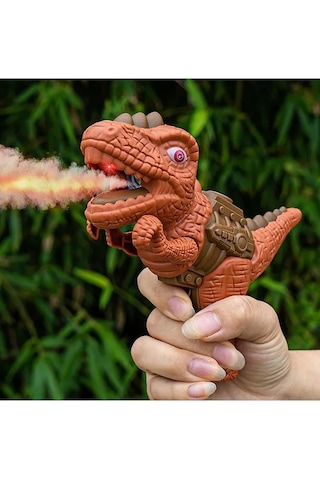 Sesli Işıklı Buhar Çıkartan Dinozor - Kahverengi Dino
