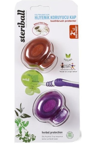 Steriball Diş Fırçası Koruma Kabı 2'li