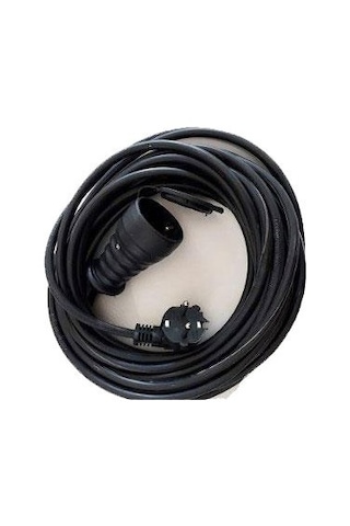 15 Metre 3x2.5 Mm² Topraklı Tekli Kauçuk Seyyar Uzatma Kablosu Ttr/cca