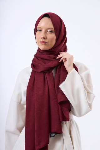 Mirsoy Scarf Mir Modern Desen Şal Bordo
