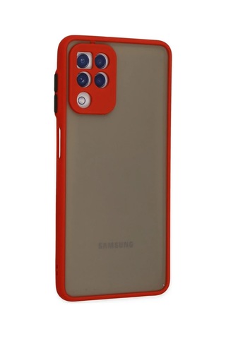 Samsung Galaxy A22 Kılıf Montreal Silikon Kapak - Kırmızı Kirmizi