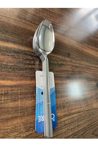 Enashop Paslanmaz Çelik Yemek Kaşığı Seti 12 Adet Klasik Düz Model Inox