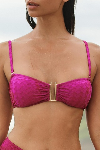 Amarelle Olympos Mor Straplez Yandan Bağlamalı Bikini Takım Mor