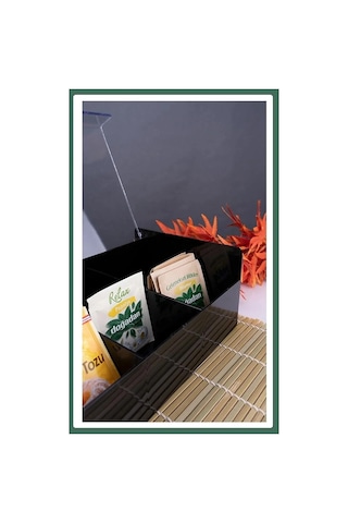 Plastik 6 Bölmeli Çay Kutusu - Poşet Çay Kutusu, Bitki Çay Kutusu