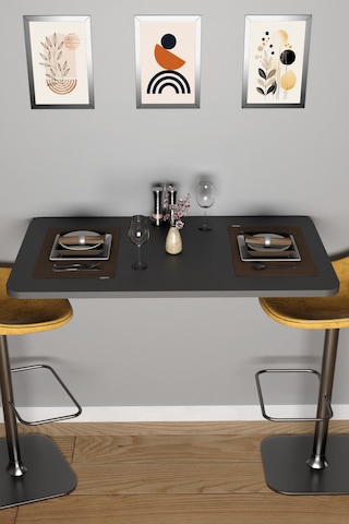 Katlanabilir Duvara Monte Mutfak Masası - 50x90 Cm Yemek Ve Hazırlık Masası Antrasit