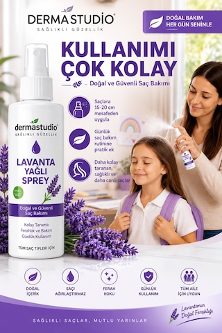 Dermastudio Lavanta Yağlı Saç Spreyi 100 Ml Doğal Ve Güvenli Saç Bakımı