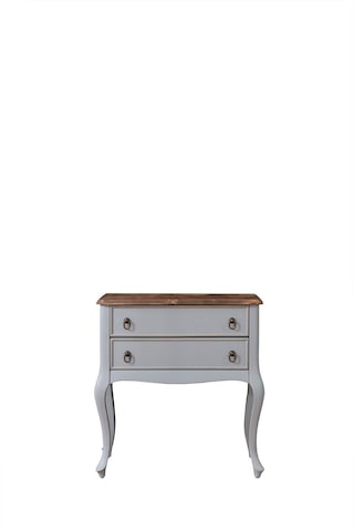 Wooding Masif 2 Çekmeceli Gri Ceviz Komodin - Mini Konsol