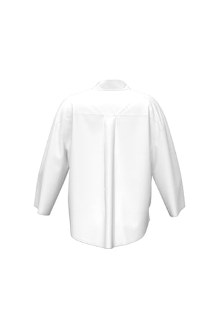 Calvin Klein Kadın Relaxed Poplin Beyaz Kısa Gömlek-16252