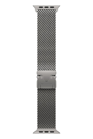 iOs Watch Uyumlu 10 46mm Zore Krd-121 Metal Hasır Kordon-gümüş