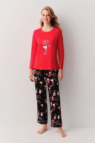 Suwen Lulusu Pijama Takımı Sh26259660a911 Siyah Desenli