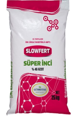 Slowfert Süper Inci Nbpt Inhibitörlü %46 Ure Azotu Yavaş Salınımlı Akıllı Gübre 25 Kg 1 Adet