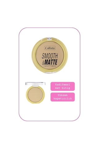 Callista Smooth & Matte Compact Powder Mat Görünümlü Pudra 10 Natural Beige