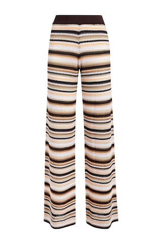Missoni Çizgili Pamuk Ve Viskoz Triko Düz Pantolon Sarı Çoklu