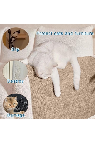 200 Cm X 40 Cm Kendinden Yapışkanlı Kedi Tırmalama Matı, Kediler İçin Kedi Tırmalama Matı, Kedi Tırmalama Matı