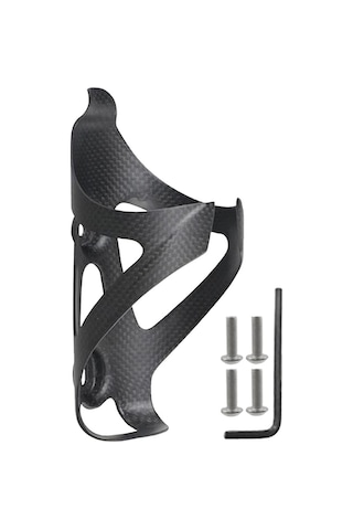 Novahub Suntek Karbon Fiber Bisiklet Su Şişesi Kafesi Taşıyıcı Siyah, Güçlü Montajlı Siyah