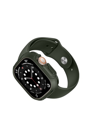 Ekılıf - Apple Uyumlu Watch Ultra 49mm - Kasa Koruyucu Silikon Tpu Kasa Koruyucu Watch Gard 31 - Siyah