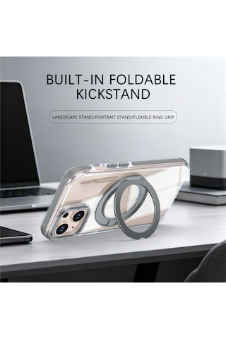 Teleplus Apple Uyumlu iPhone 13 Kılıf Smatch 360 Dönerli Tpu Magsafe Kapak