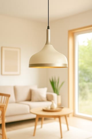 Koal Avize Cosmos Krem Içi Gold Özel Tasarım Modern Dekoratif Cafe Mutfak Salon Sarkıt Tekli Avize Ampulsüz Krem Gold Krem
