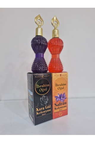 Özel Seri Kara Gül & Safran 2'li Karma Kolonya Seti - Cam Kristal Şişeli Hediyelik Paket 2x200 Ml Özel Seri Kara Gül & Safran 2'li Karma Kolonya Seti - Cam Kristal Şişeli Hediyelik Paket 2x200 Ml
