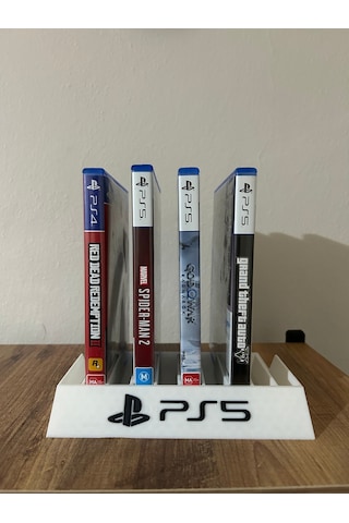 Sony Uyumlu 10 Disklik Cd Standı Ps5 Beyaz