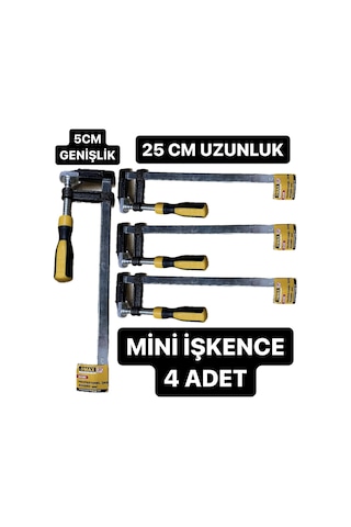4 Adet 25 Cm Mini İşkence F Tipi Plastik Saplı Maragoz Modeli