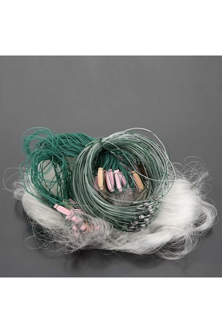 Reedark 3 Katlı Fiber Balık Ağını - 5 Parmak, 10cm Ağız Açığı, 25x1.3m Boyutlu Balıkçılık Gereci