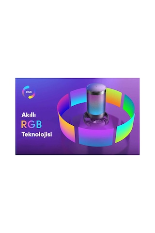 Fifine Ampligame A6tb Rgb Yayinci Usb Pembe Mikrofon Seti