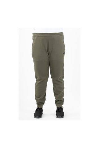 Maraton Sportswear Büyük Beden Erkek Ribana Paça Basic Açık Haki Eşofman Altı 22343-Açık Haki