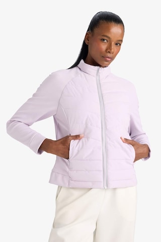 Defacto Defactofit Su Geçirmez Slim Fit Dar Kesim Dik Yaka İçi Polarlı Şişme Mont E9257ax25aupr77 Mor
