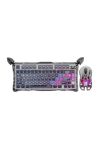 Gravastar Mercury K1 Pro+M1 Pro Kablosuz Rgb Işıklı Cyb Optik Mekanik Q Gaming Klavye Ve Optik Mouse Seti