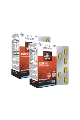 Zade Vital Aspir Yağı 60 Yumuşak Kapsül 2 Adet