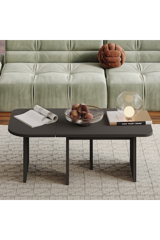 Iris Modüler Orta Sehpa Modern Tasarım, Çok Amaçlı Kullanım Sehpa Antrasit