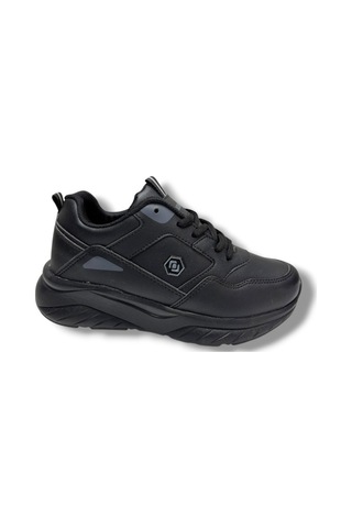 Queen Step 2105-26 Cilt Deri Anatomik Kadın Sneaker 36-40 Siyah
