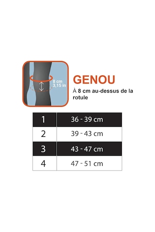 Sağ/sol Erkek/kadın Diz Bağ Desteği - Siyah Diz Desteği Beden 3:no 43 - 47 Cm