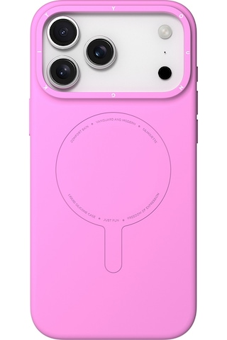 Apple Uyumlu iPhone 17 Pro Max  Kılıf M-safe Şarj Özellikli Youngkit Morandi Serisi Kapak Pembe Pembe