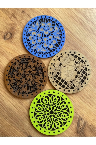 8'li Büyük Boy Ve Küçük Boy Ahşap Nihale Seti 4