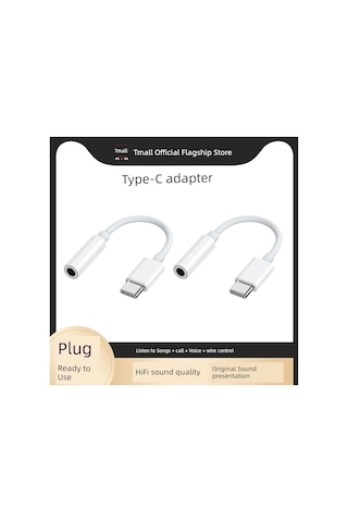 Type-c - 3.5mm Kulaklık Adaptörü - İki Girişli Type-c + 3.5mm Um35271-4 Yurt Dışından