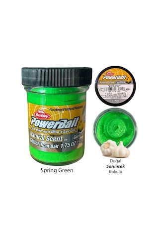 Berkley Powerbait Doğal Kokulu Glitter Simli Alabalık Hamuru - Spring Green