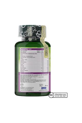 Natures Supreme Hair Skin Nails 30 Tablet Aromasız