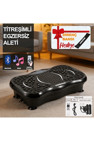 Yüksek Titreşimli Egzersiz Platformu Bluetooth Masaj Aleti Ev Fitness Cihazı Direnç Lastiği Hediye