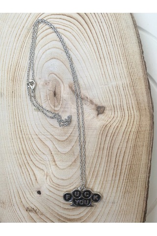 Paytak Moda F Ck You Yazılı Zincir Kolye Pytkznkly271
