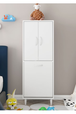 Sepetli Ve Iki Kapaklı Mutfak Dolabı Beyaz