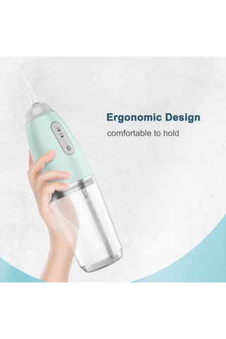 Suofeng Taşınabilir Diş İrrigatörü - 3 Modlu, 230ml Su Tanklı, 4 Nozullu, Şarj Edilebilir Ağız Duşu 112 Karakter