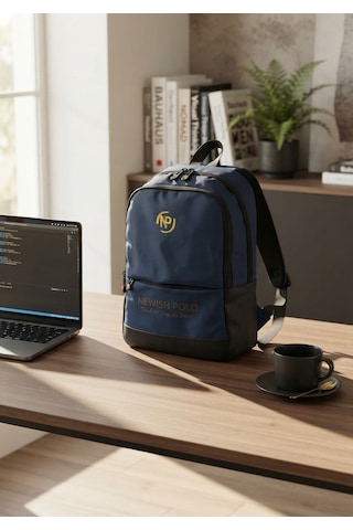 Newish Polo Quatro Kumaş Notebook Bölmeli Kulaklık Çıkışlı Mini Sırt Çantası Okul,günlük,seyahat Lacivert - Erkek Sırt Çantası