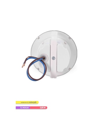 ACK Sensörlü LED Merdiven-Duvar Armatürü Yuvarlak 3000K Gün Işığı
