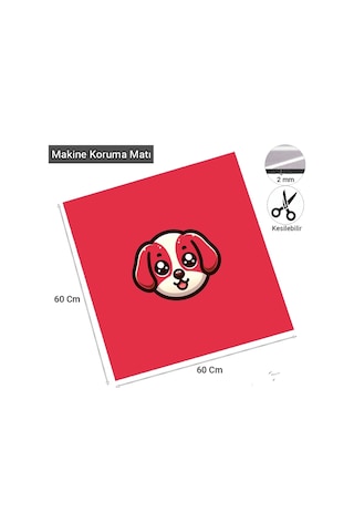 Valerine Life Çamaşır Kurutma Makinesi Örtüsü Matı Kaymaz Sıvı Geçirmez Koruyucu Yıkanır Ped 60x60cm 27240605 Kırmızı